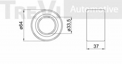 TREVI AUTOMOTIVE wb1766 -  Комплект подшипника ступицы колеса
